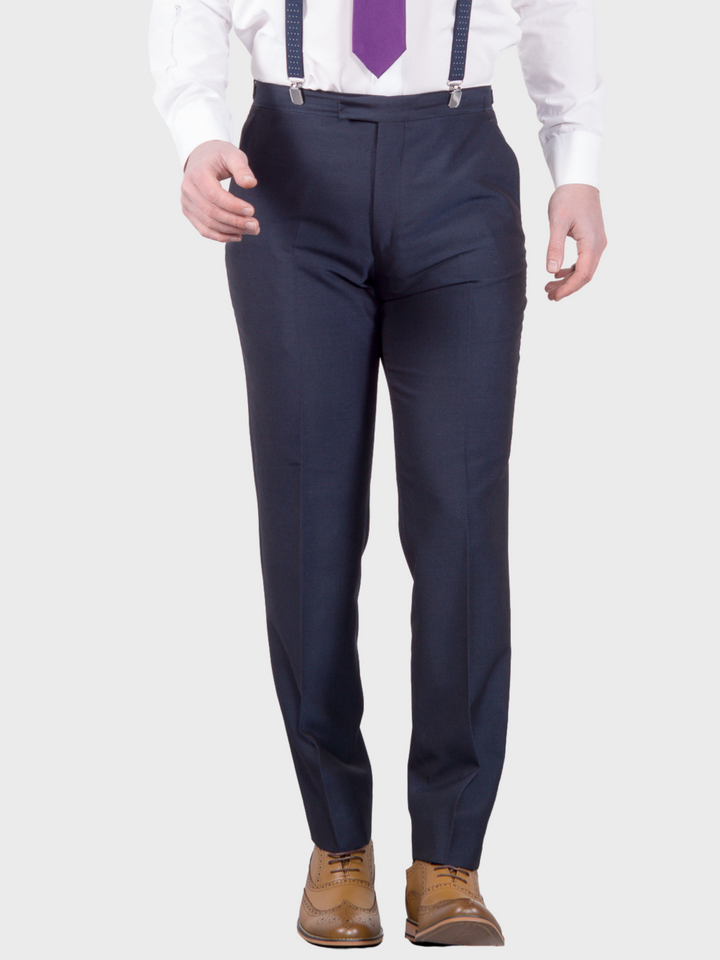 Torre Navy Mohair Trousers - 32S - Suit & Tailoring