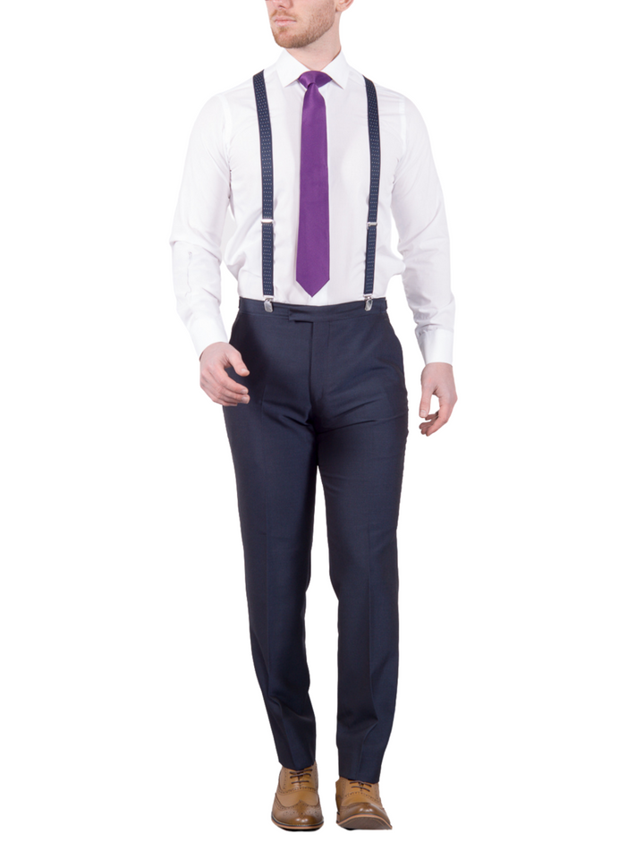 Torre Navy Mohair Trousers - Suit & Tailoring