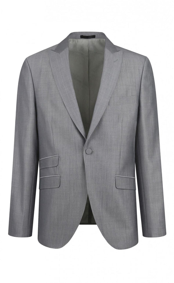 Torre Pearl Grey Mohair Suit Jacket - 36S - Jackets