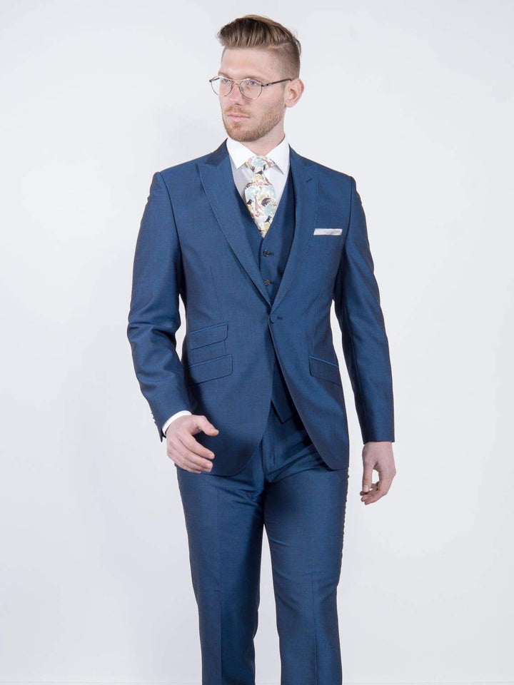 Torre Royal Blue Mohair Jacket - Suit & Tailoring
