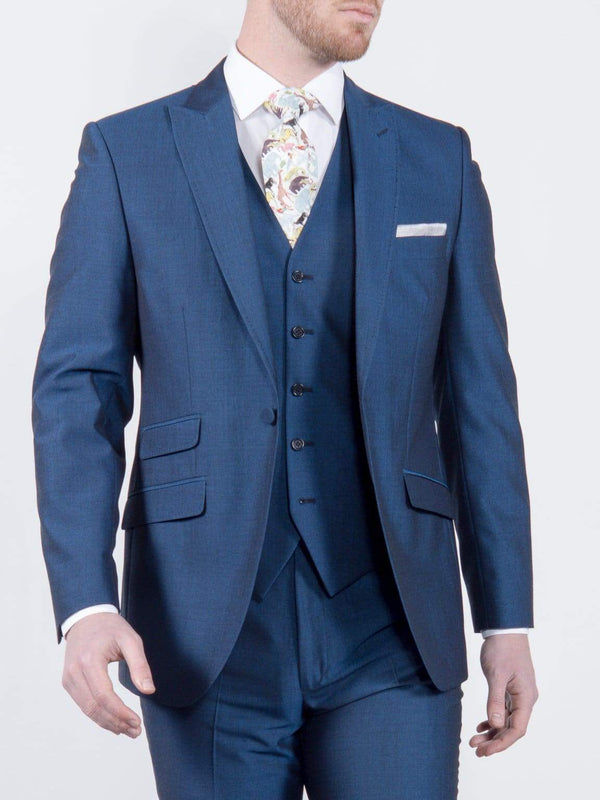 Torre Royal Blue Mohair Jacket - 36S - Suit & Tailoring