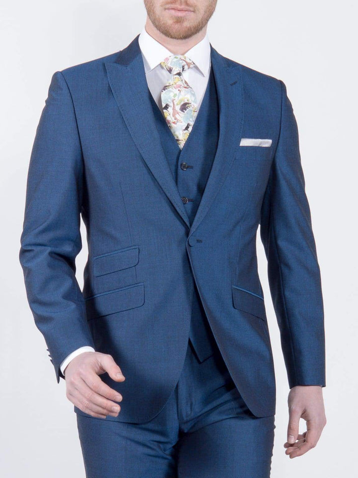 Torre Royal Blue Mohair Jacket - Suit & Tailoring