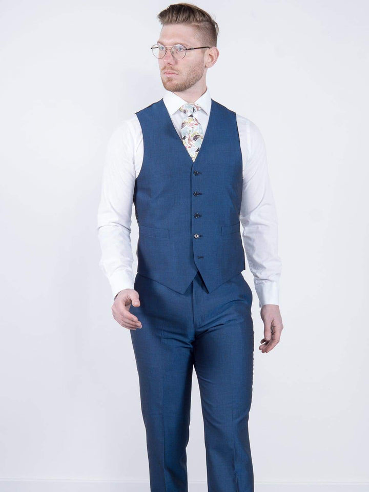Torre Royal Blue Mohair Trousers - Suit & Tailoring