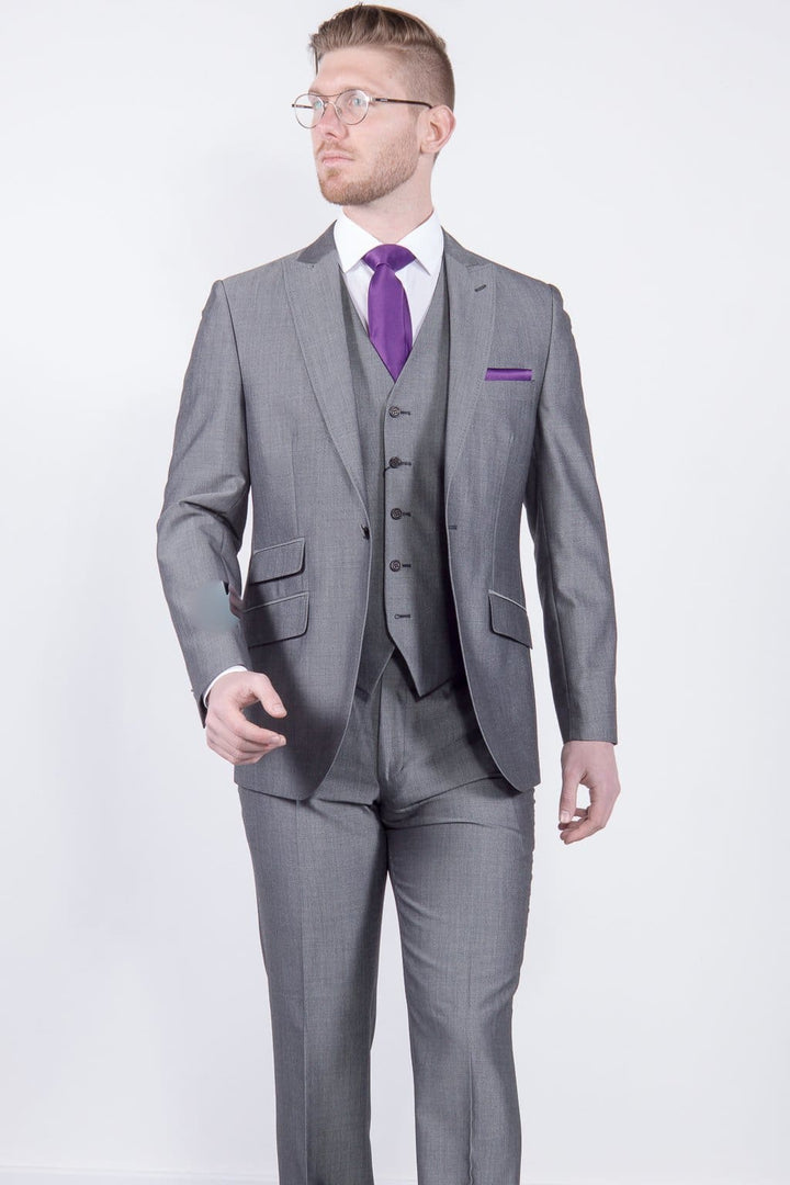 Torre Silver Mohair Suit Jacket - Suit & Tailoring