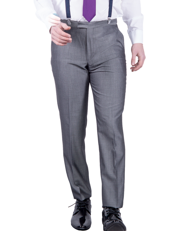 Torre Silver Mohair Suit Trousers - Suit & Tailoring